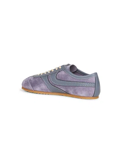 Dries Van Noten Lilac Suede Sneakers In Multi