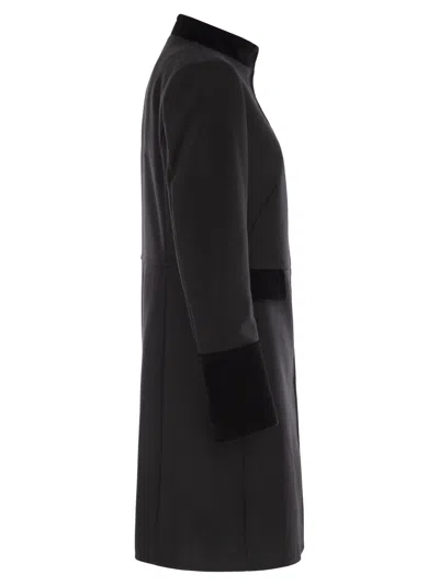 Fay Cappotto Monopetto Con Un Gancio Coats Black In Black