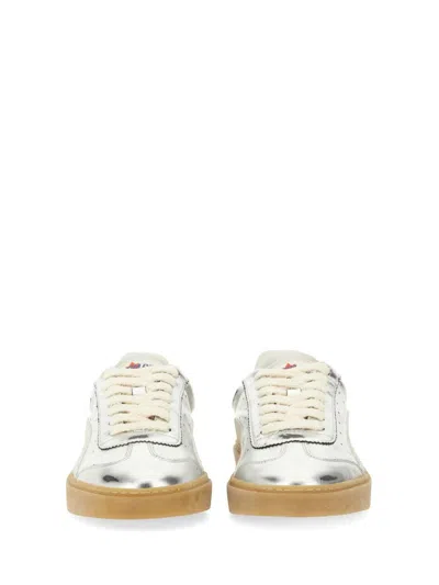 Dsquared2 Leather Sneaker In Silver