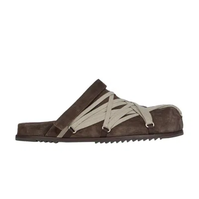 Pre-owned Rick Owens Concordians Megalaced Mule Granola 'brown Suede' | Men's Size 44