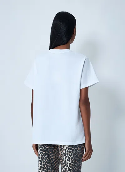 Ganni Women Puppy Print And Logo T-shirt In White