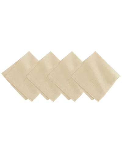 Villeroy & Boch Set Of 4 La Classica Metallic Luxury Linen Fabric Napkins In Neutral