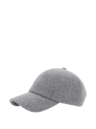Helen Kaminski Ledger Logo-embroidered Wool Baseball Cap In Gray