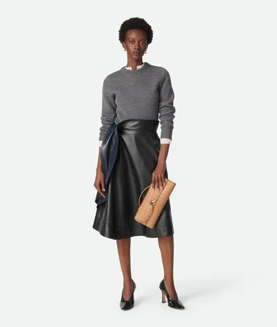 Bottega Veneta Womens Biscuit-m Brass Andiamo Intrecciato Leather Clutch Bag In Brown