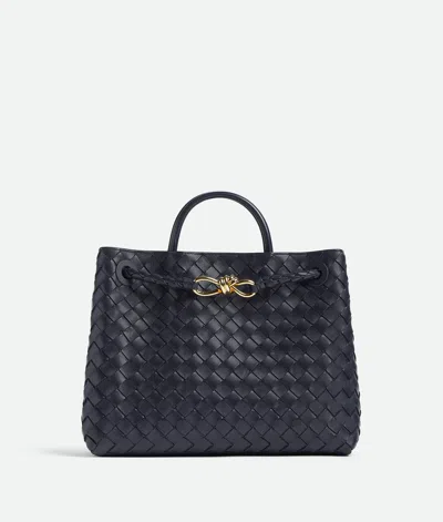 Bottega Veneta Black Medium Andiamo Bag In Red