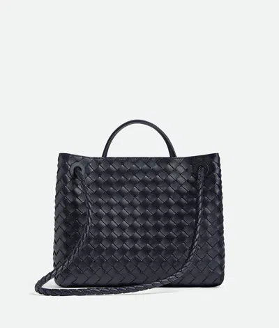 Bottega Veneta Black Medium Andiamo Bag In Red