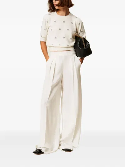 Twinset Jewel Sweater In White