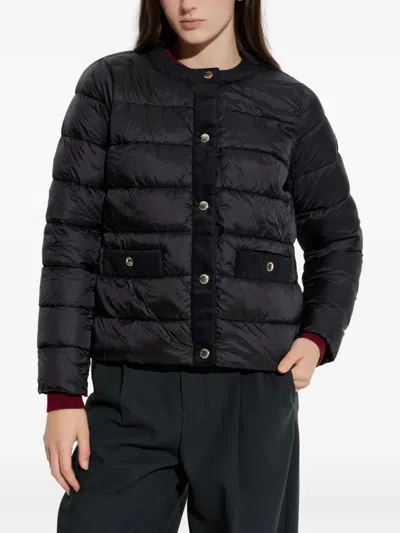 Michael Michael Kors Quilted Button-fastening Jacket In Black