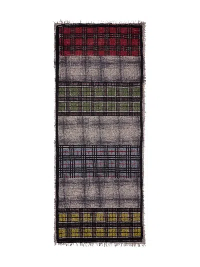 Faliero Sarti Rectangular Scarf Fringed Edges In Multi