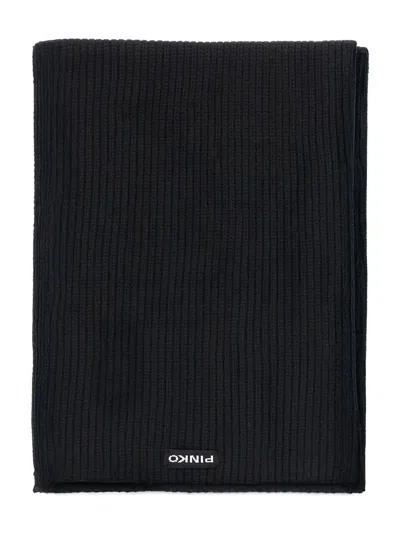 LOGO贴花罗纹围巾