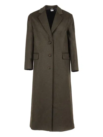 Aspesi Mid-length Tailored Coat With Structured Collar In Gray