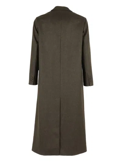 Aspesi Mid-length Tailored Coat With Structured Collar In Gray