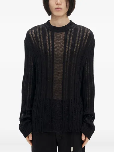 Ann Demeulemeester Joas Comfortable Round-neck Sweater In Black