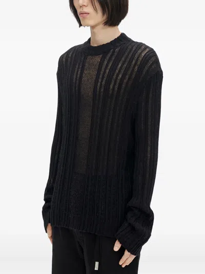 Ann Demeulemeester Joas Comfortable Round-neck Sweater In Black