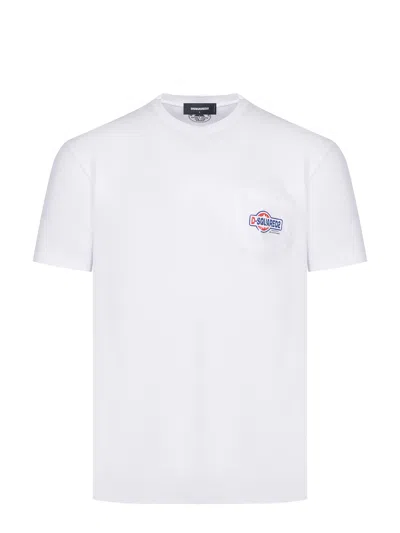 Dsquared2 Classic White T-shirt With Subtle Logo Detail In White
