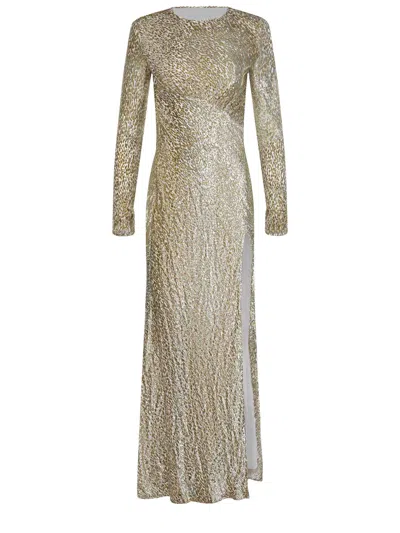 Self-portrait Dress Made Of A Silk Blend In Multi