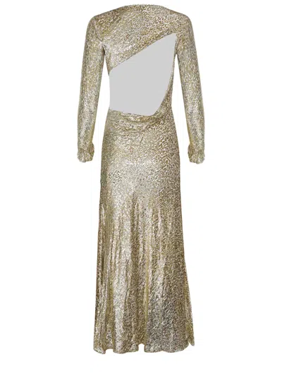 Self-portrait Dress Made Of A Silk Blend In Multi