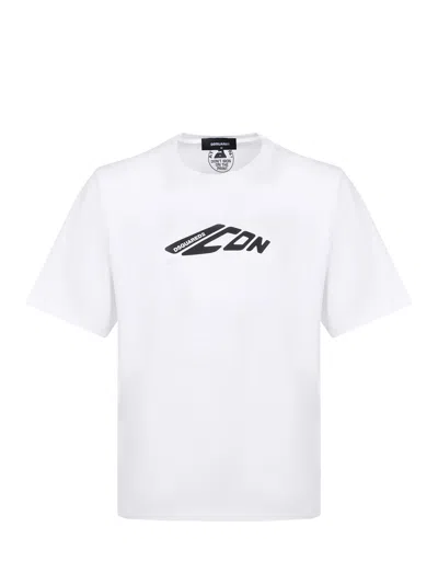 Dsquared2 Icon T-shirt Made Of Cotton In White
