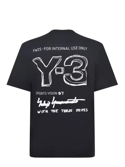 Y-3 M Wo Ss Tee In Black