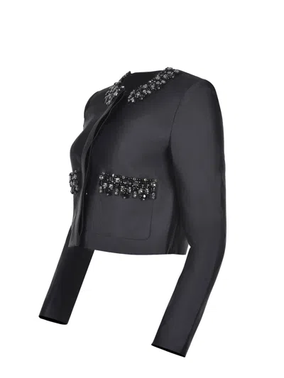 Self-portrait Jacket In Black