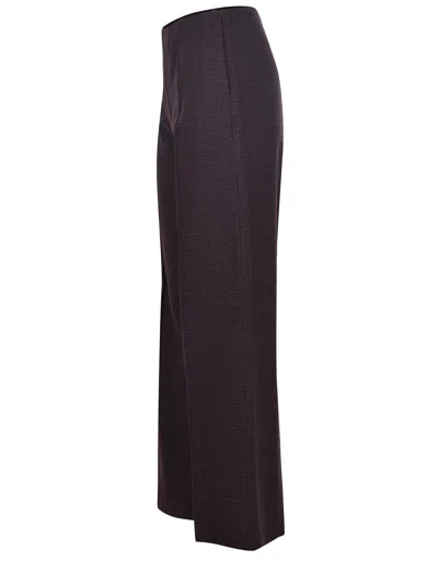 Alysi Plaid Pattern Casual Pants In Black
