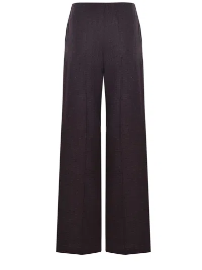 Alysi Plaid Pattern Casual Pants In Black