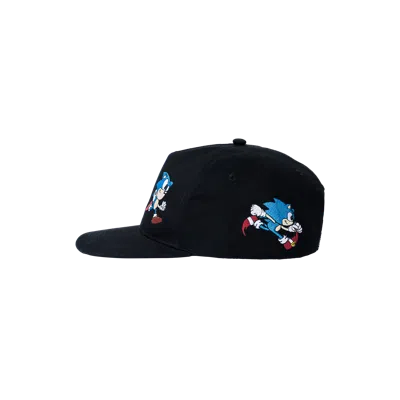Market X Sonic Run 5 Panel Hat In Black