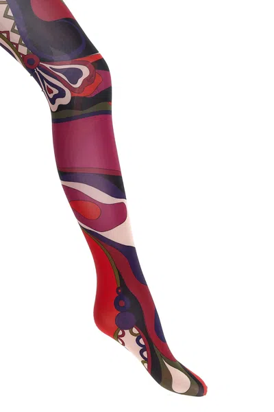 Pucci Patterned Printed Tights Socks Multicolor In Multi