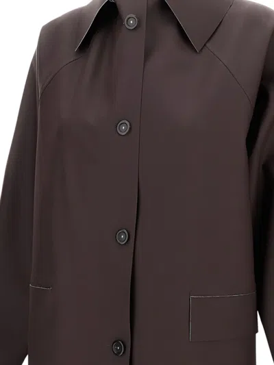 Kassl Editions Matte-finish Coat In Brown