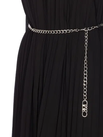 Michael Michael Kors Pleated Shirt Dress In Black