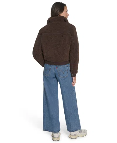 Levi's Women's Sherpa Zip-front Jacket In Brown