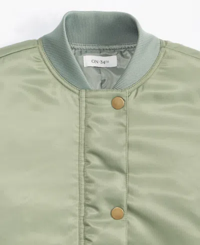 On 34th Women's Oversized Bomber Jacket, Macy's Exclusive In Green