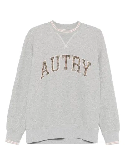 Autry Grey Cotton Sweatshirt In Gray