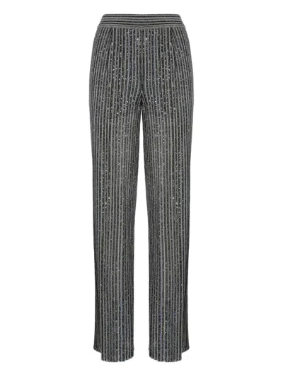 Missoni Lange Hose Mit Elastischem Bund Und Pailletten In Gray