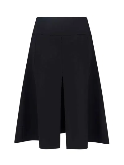 Alaïa Womens Noir Alaia A-line Cashmere And Wool-blend Midi Skirt In Black