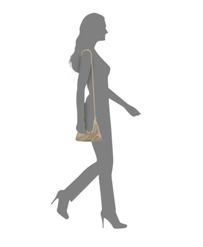 Nina Crystal Embellished Zipper Hobo Bag In Gold