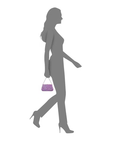 Nina Rock Candy Minaudiere Crystal Lift Lock Clutch In Purple