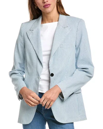 Officine Generale Janelle Jkt Jp Co Hemp Hickory In Blue