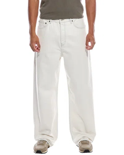 Frame Denim Baggy Bleach Out Jean In White