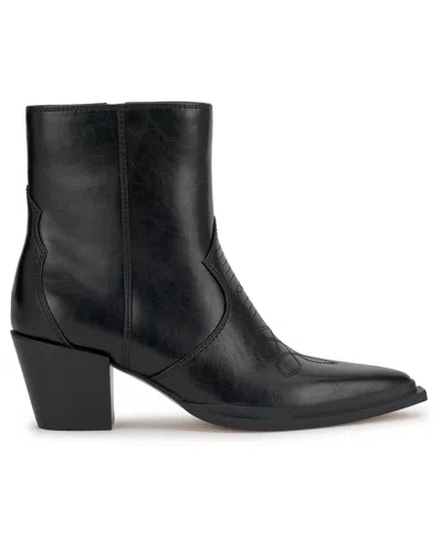 Jessica Simpson Women's Helvona Western Ankle Booties In Black