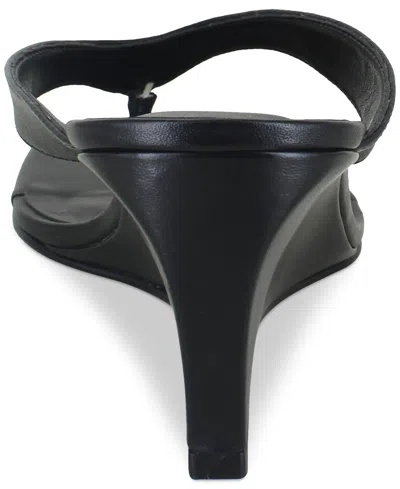 Kenneth Cole New York Women's Susannah Dress Wedge Thong Sandals In Black