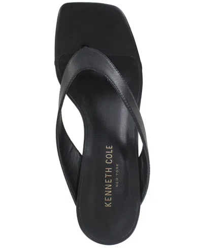 Kenneth Cole New York Women's Susannah Dress Wedge Thong Sandals In Black