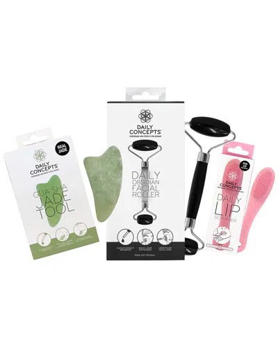 Daily Concepts Gua Sha Roller & Silicone Facial Set