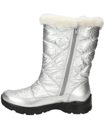 Easy Street Womens Cuddle Flat Heel Booties In Silver