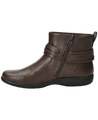 Easy Street Womens Exeter Flat Heel Booties In Brown