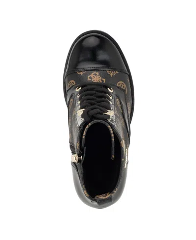 Guess Neadyn Lace-up Bootie In Black