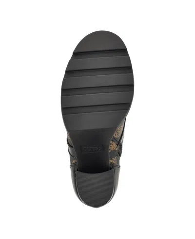 Guess Neadyn Lace-up Bootie In Black
