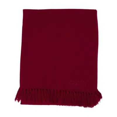 Isabel Marant Rectangular Cotton Scarf In Burgundy