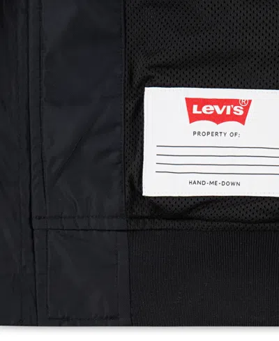 Levi's Boys 8-20 Shiny Mesh Lined Bomber Jacket In Black