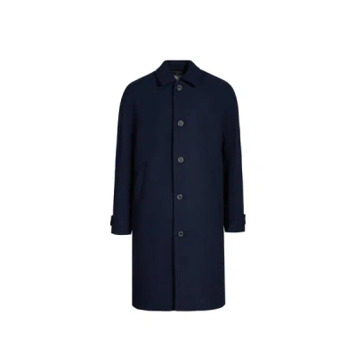 Les Deux Buttoned Coat In Blue